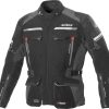 Motorradjacken Büse Highland II Textiljacke wasserdicht Schwarz/Dunkelgrau/Weiß