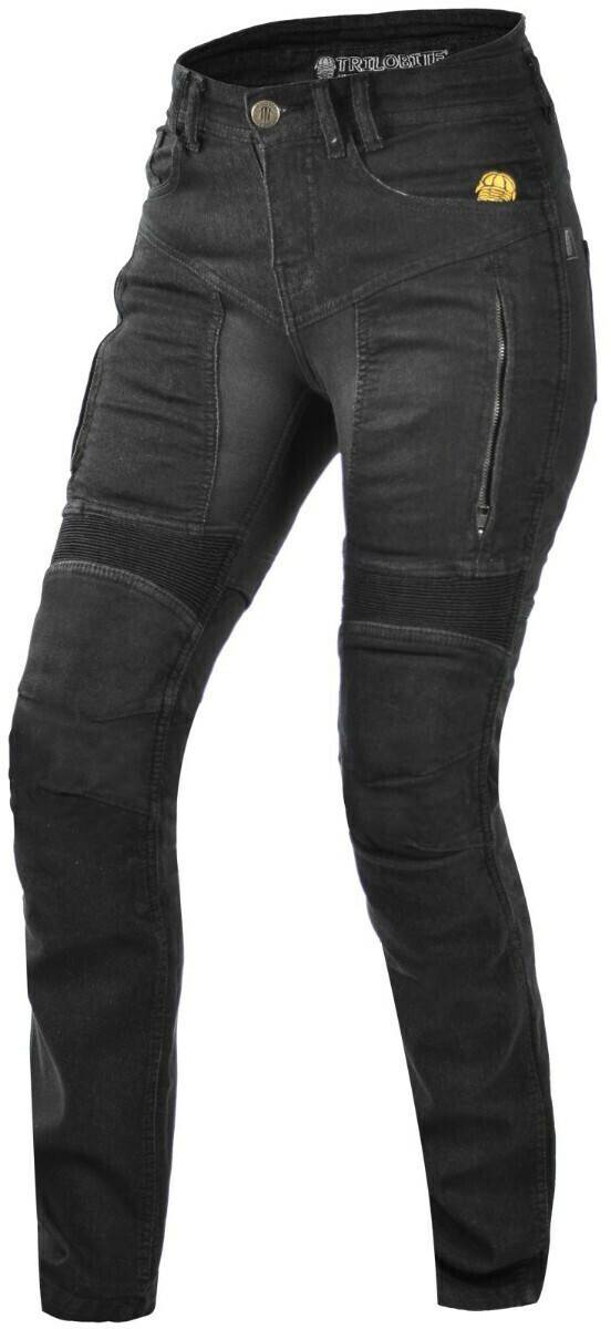 Trilobite Parado Slim Fit Damenjeansschwarz Motorradhosen