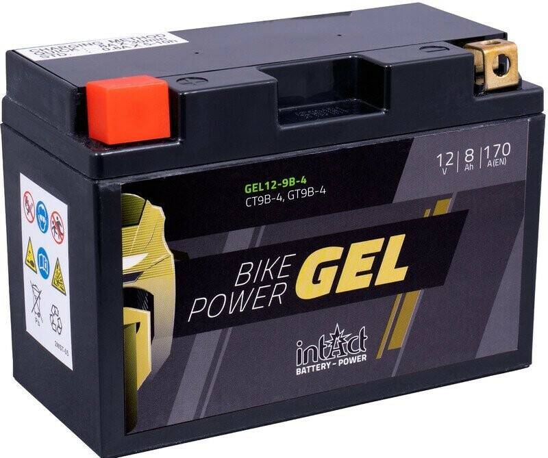 intAct Bike Power Gel 12V 8Ah (Gel12-9B-4) Motorradbatterien