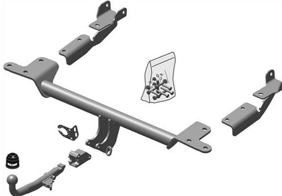 Anhängerkupplungen & Elektrosätze Brink Anhängevorrichtung BMA mit abnehmbarem Kugelkopf für Grand Vitara II (444700)