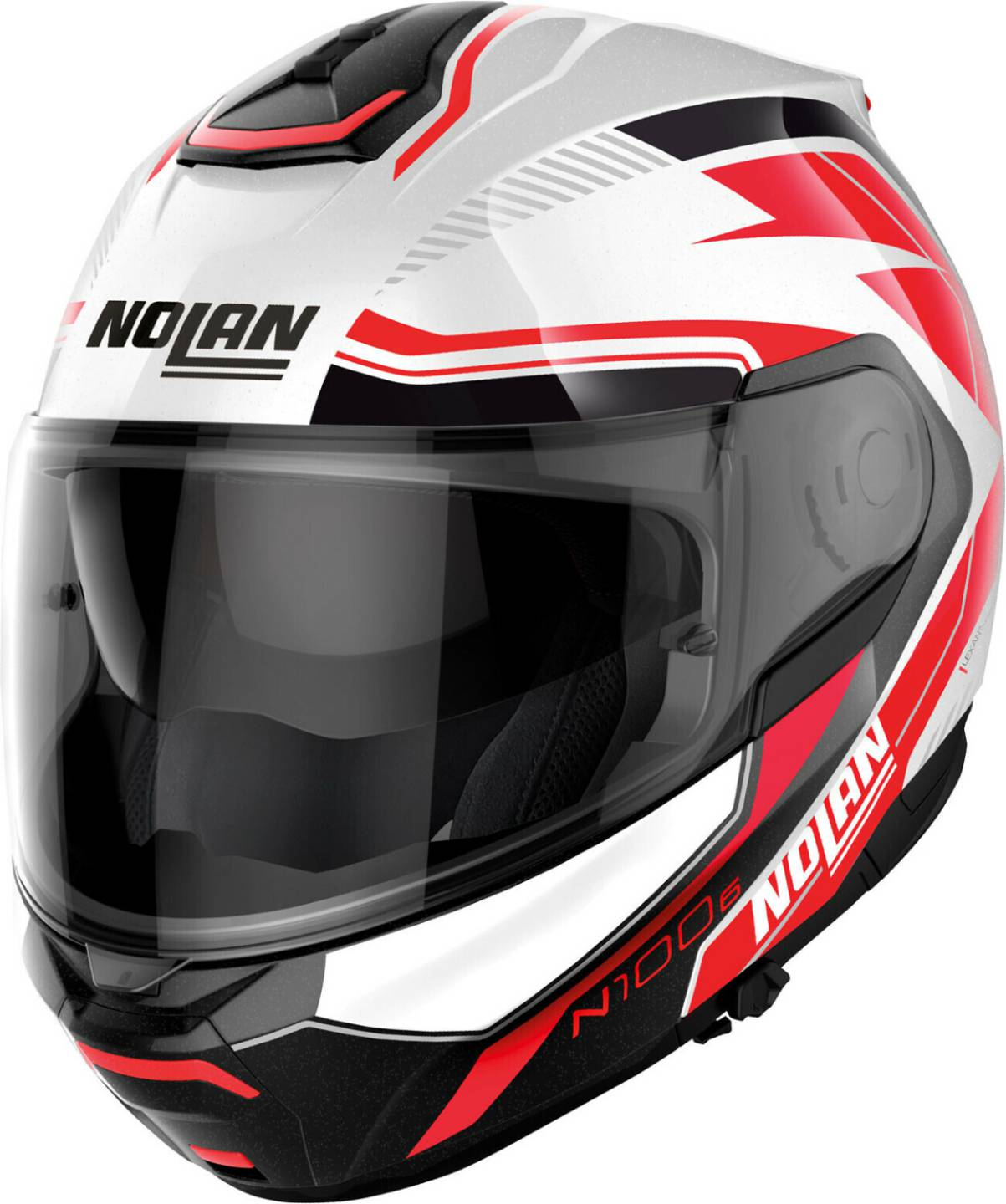 Nolan N100-6Surveyor N-Com metal white/red/black Nolan N100-6