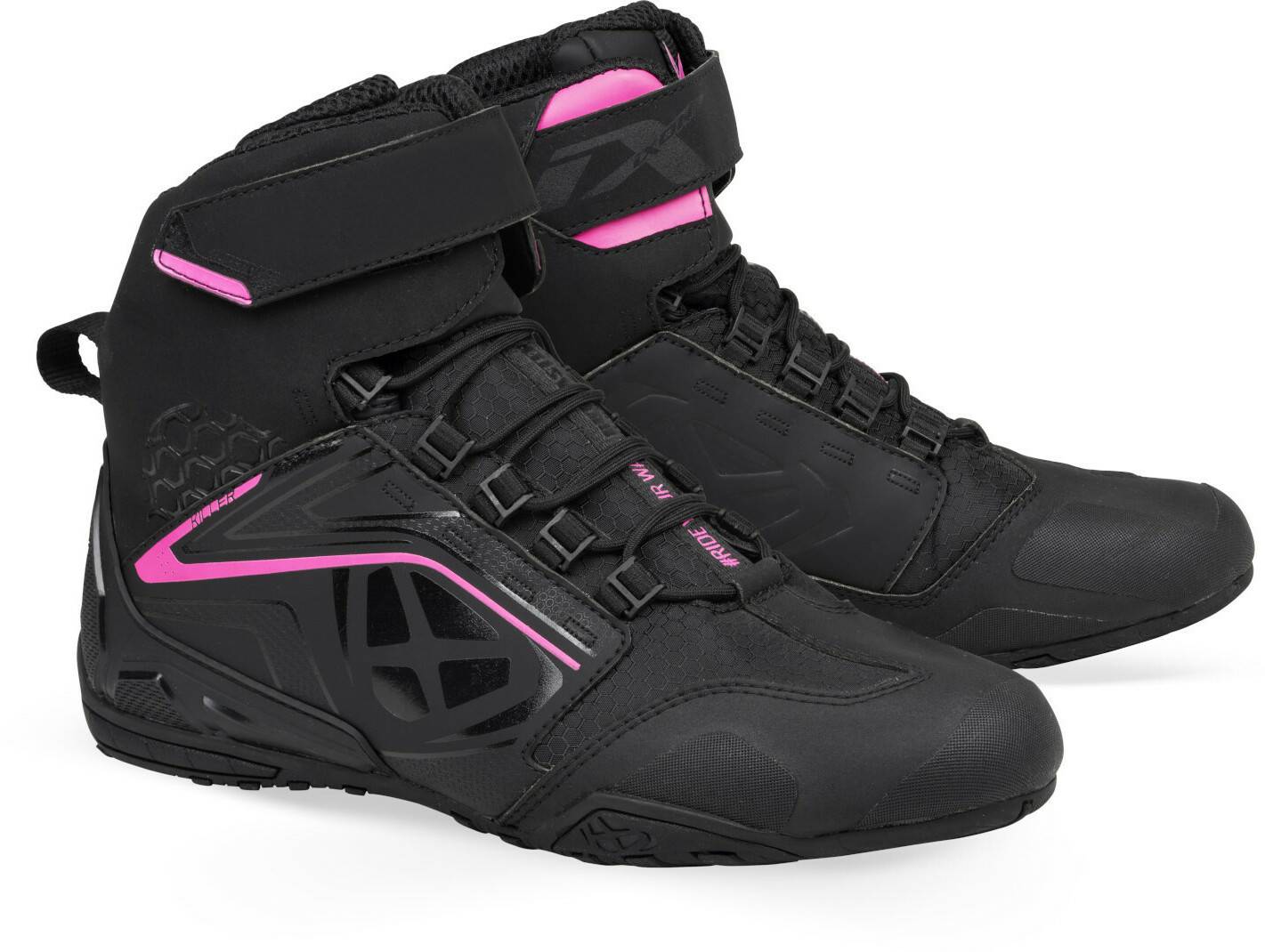 IXON Killer WP Damen Stiefel schwarz-pink Motorradstiefel