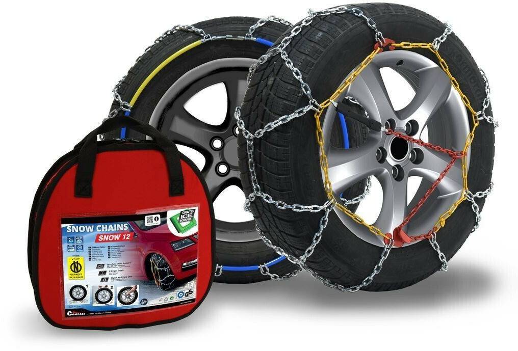 Schneeketten Compass SNOW 12mm für Reifen 195/50 R14 ÖNORM, geprüft (050) 1 Paar, Extra Stark