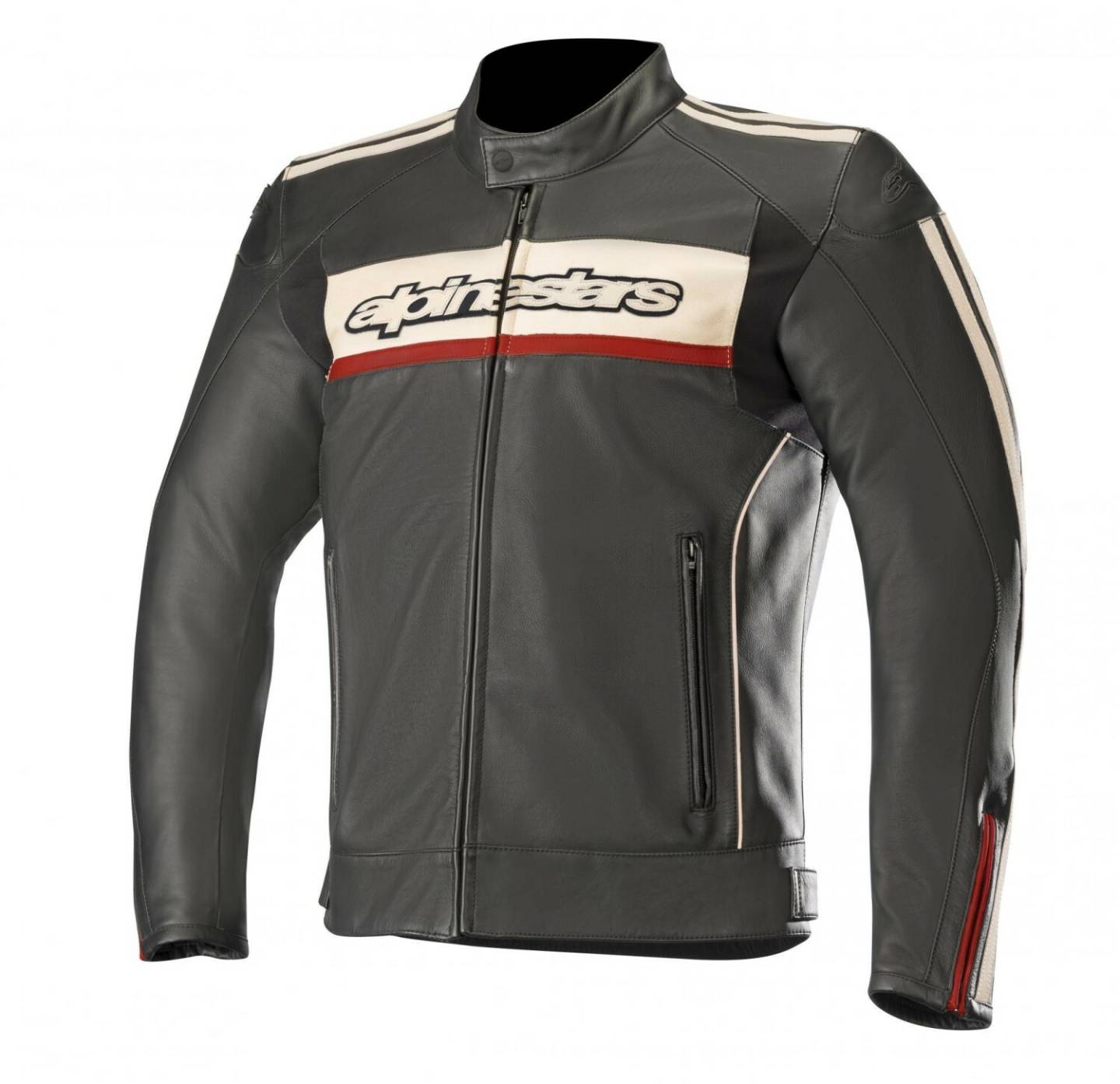 Alpinestars Dyno V2 Lederjackeschwarz/weiss/rot Motorradjacken