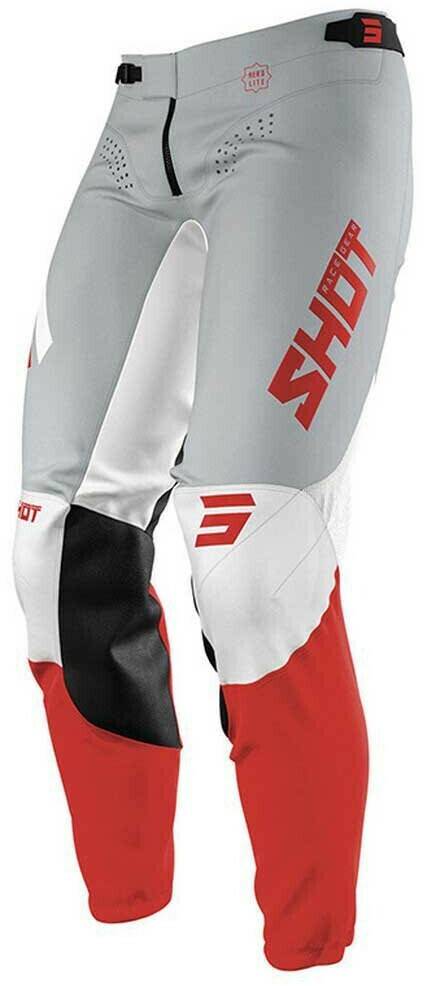 Shot Aerolite Airflow Motocross Hose grau-rot Motorradhosen