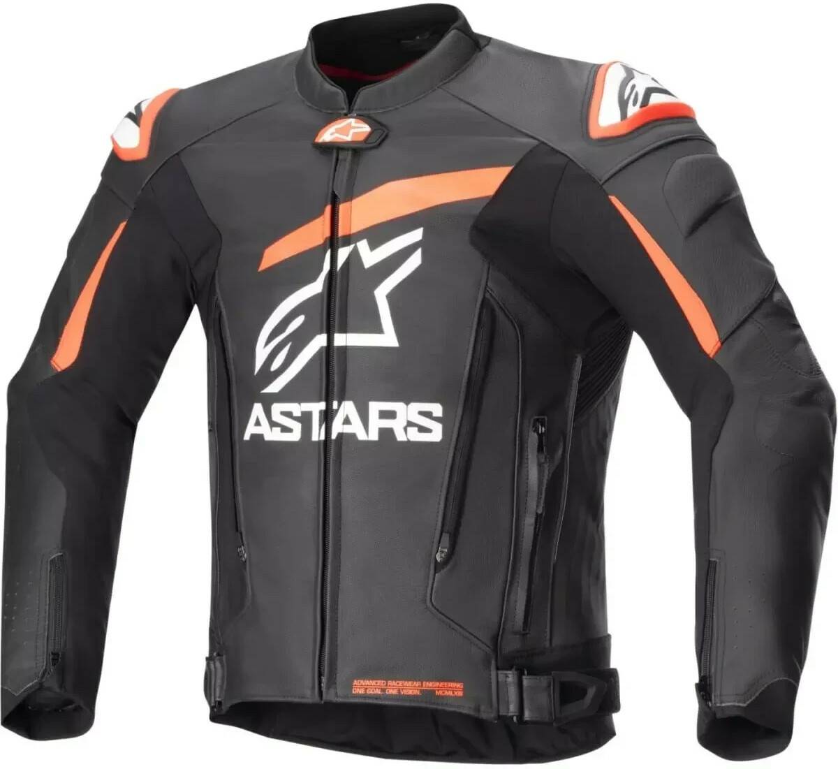 Alpinestars GP Plus V4 Leather Jacketblack/neon red Motorradjacken