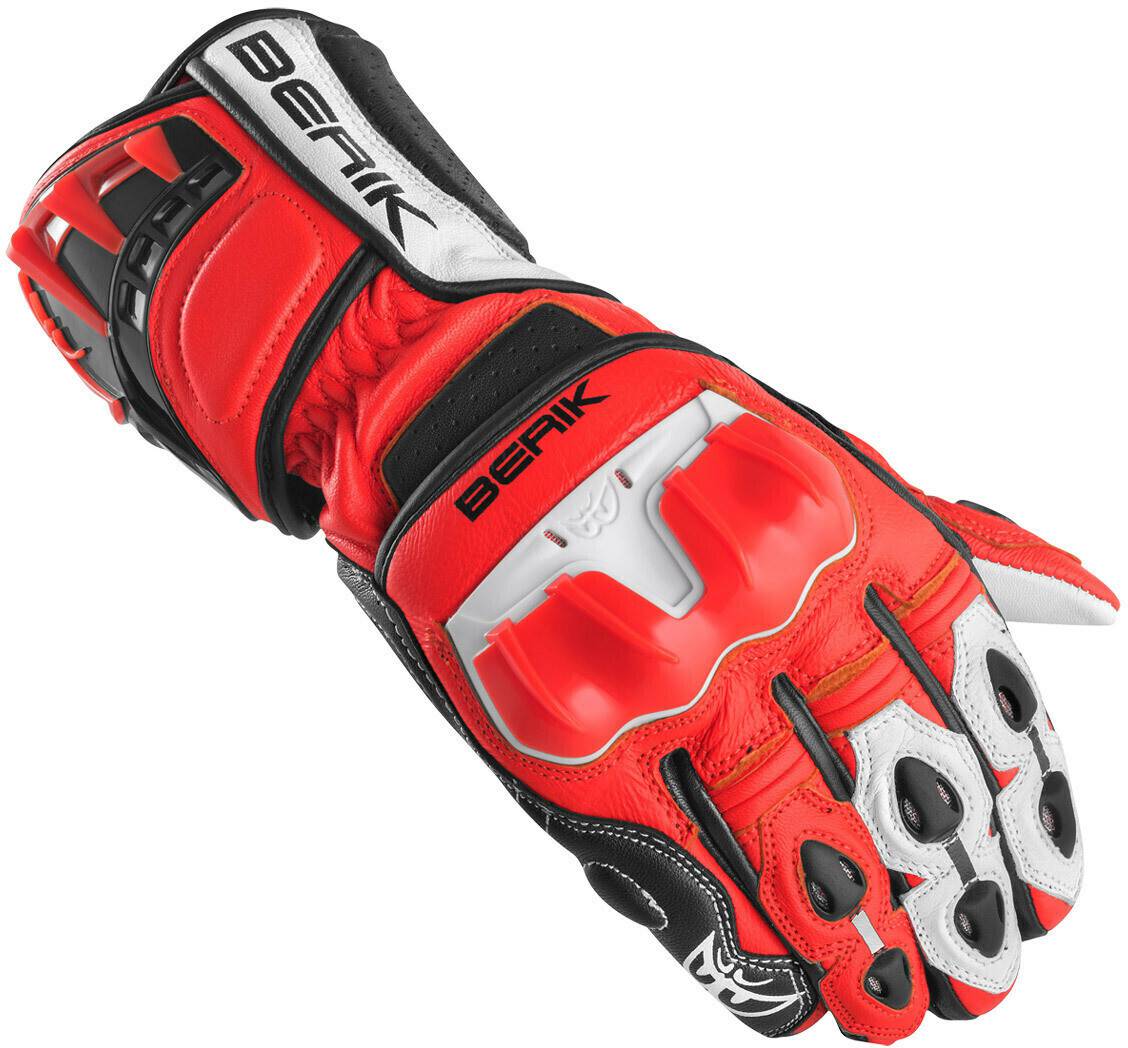 Motorradhandschuhe Berik Track Plusschwarz/weiss/rot