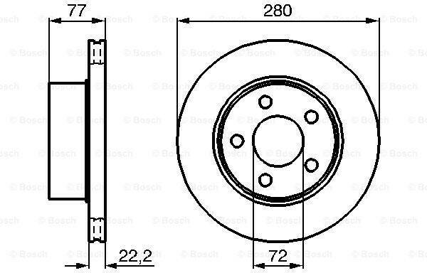 Bosch Bremsscheibe belüftet vorne rechts links für JEEP Wrangler I (0 986 478 694) Auto-Bremsanlagen