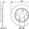 Auto-Bremsanlagen Bosch Bremsscheibe voll hinten rechts links für Honda Cr-Z 1.5 IMA (0 986 479 V21)