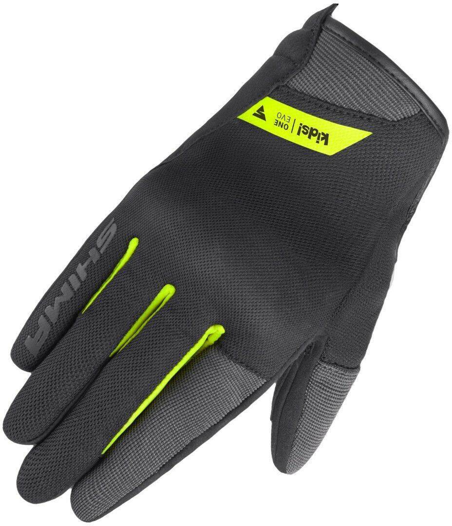 Shima One Evo Kinder Handschuhe schwarz/gelb Motorradhandschuhe