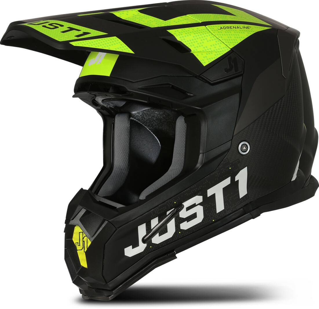 Just1 J22 Adrenaline MX HelmetBlack/Neon Yellow/White Just1 J22 Adrenaline MX Helmet