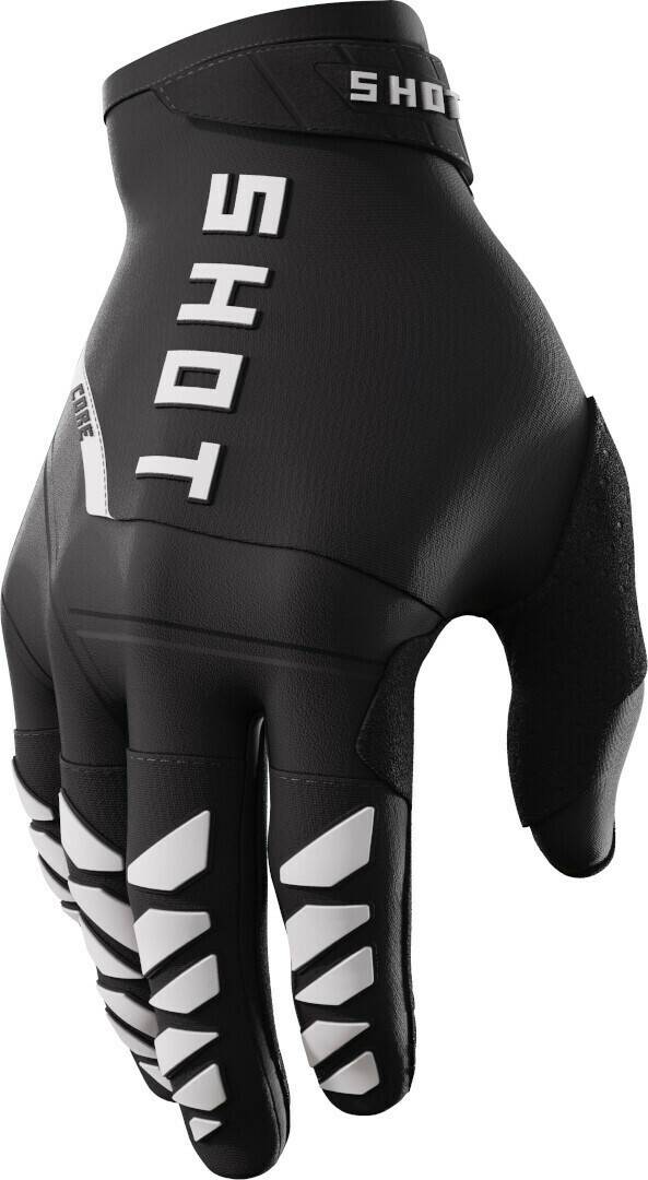 Shot Core schwarz/weiss Motorradhandschuhe