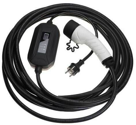 vhbw Ladekabel Typ 2 zu Typ F CEE 7/7 kompatibel mit VW Passat GTE Tiguan eHybrid Elektroauto 1-phasig 16 A 3,5 kW 10 m Elektroauto-Ladekabel