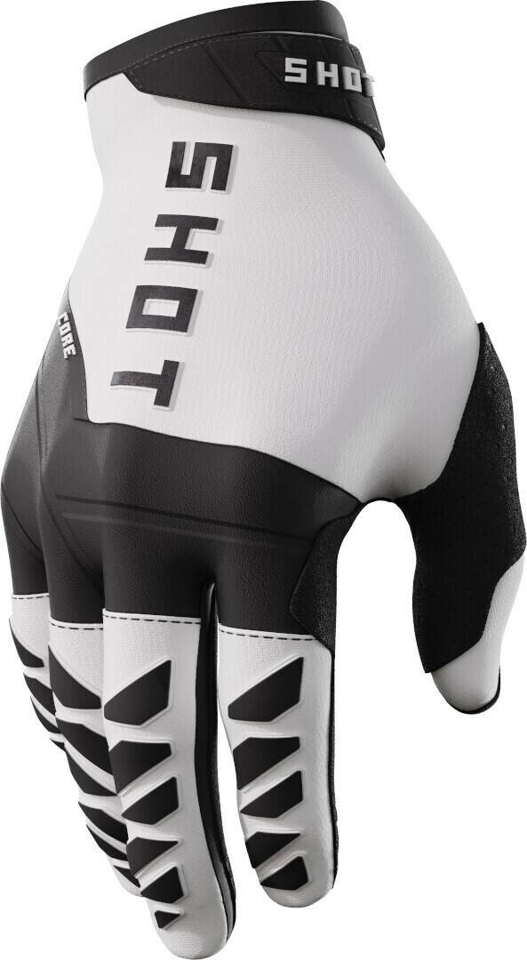 Shot Core schwarz/weiss Motorradhandschuhe