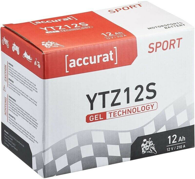 Accurat Sport GEL YTZ12S 12V 12Ah Motorradbatterien