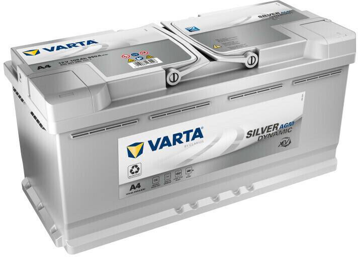 VARTA A4 Silver Dynamic AGM 12V 105Ah Autobatterien