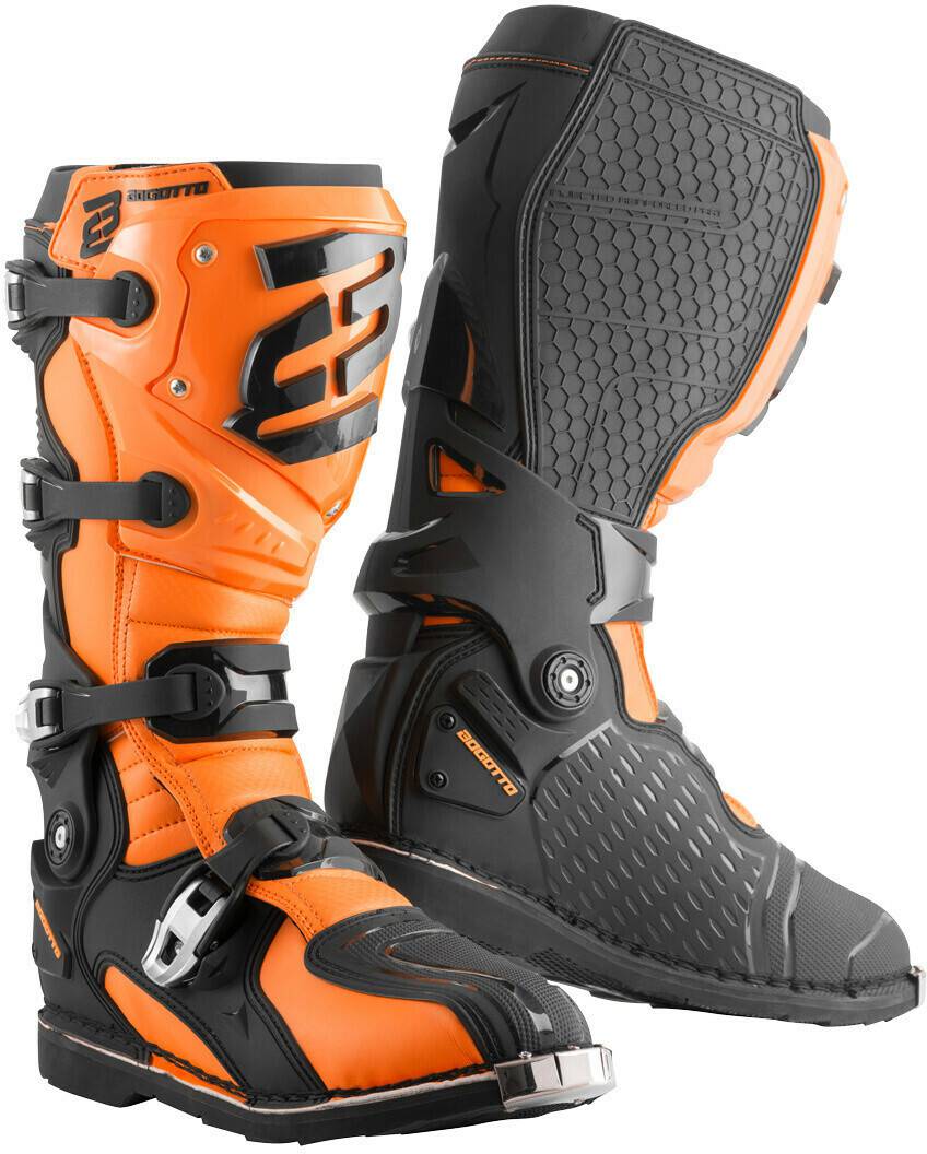 Bogotto MX-7 S schwarz-orange Motorradstiefel