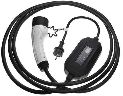 vhbw Ladekabel Typ 2 zu Typ F CEE 7/7 kompatibel mit Renault Kangoo E-Tech Elektroauto 1-phasig 16 A 3,5 kW 5 m Elektroauto-Ladekabel