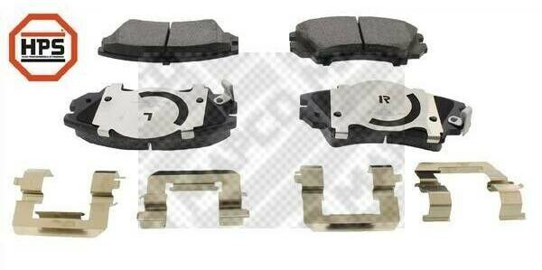 Mapco Bremsbelagsatz Scheibenbremse mit Zubehörvorne rechts links für Saab 9-5, Opel Astra J Turbo Mk VI J (6859/1HPS) Auto-Bremsanlagen