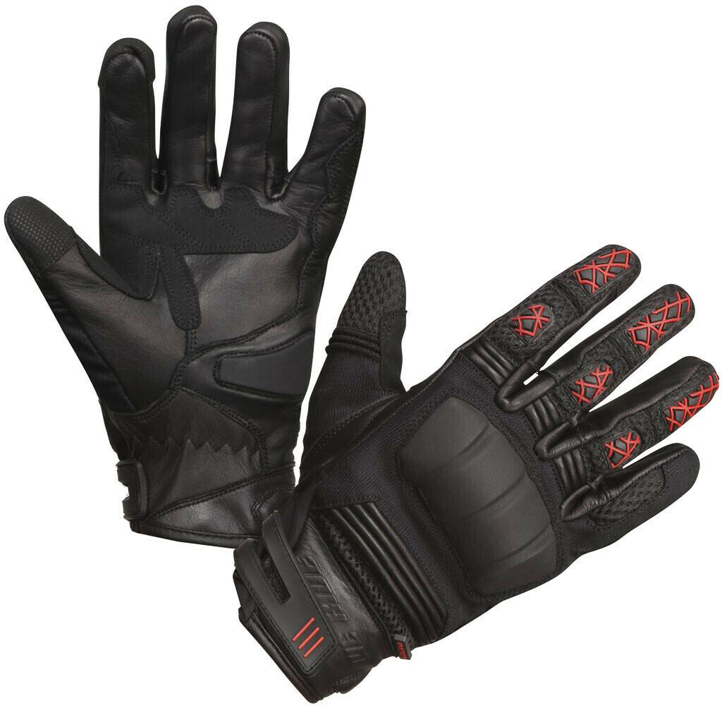 Modeka Ennos schwarz/rot Motorradhandschuhe