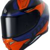 Motorradhelme MT Helmets Revenge 2 Scalpel Full Face Helmet Orange/Schwarz