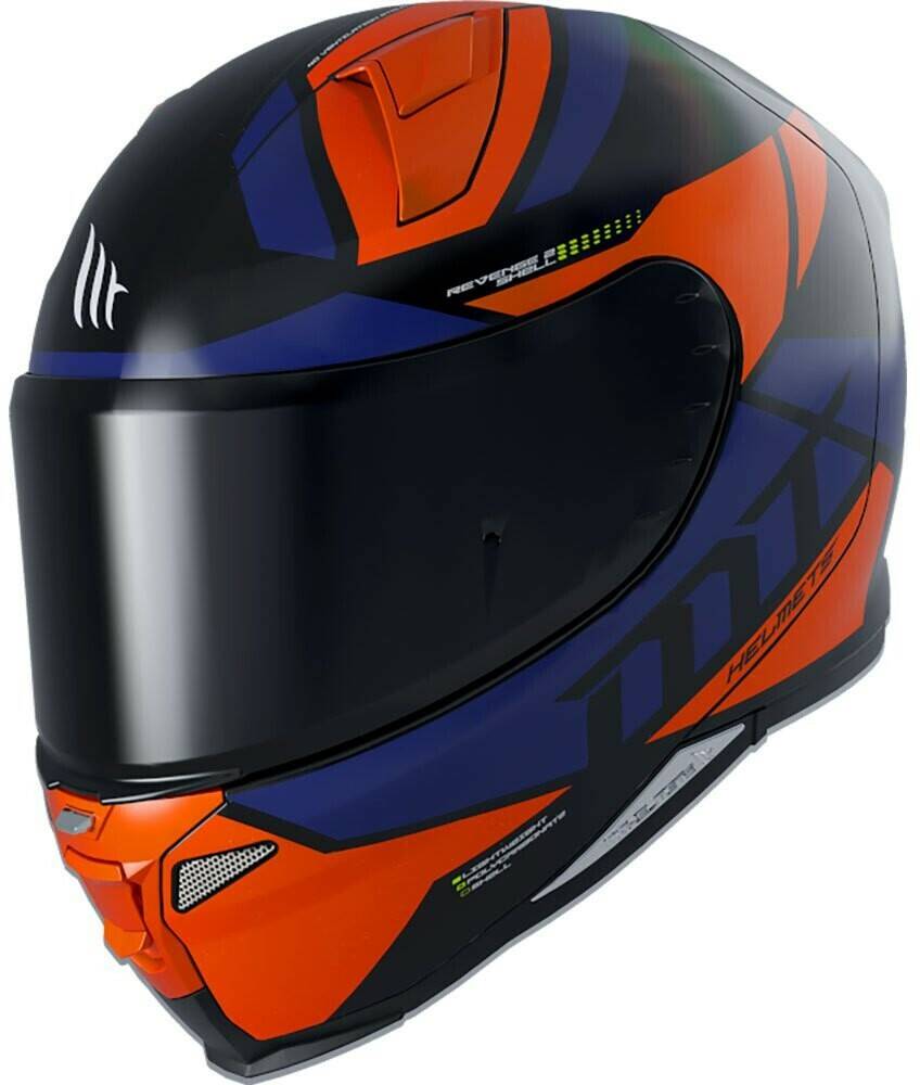 Motorradhelme MT Helmets Revenge 2 Scalpel Full Face Helmet Orange/Schwarz