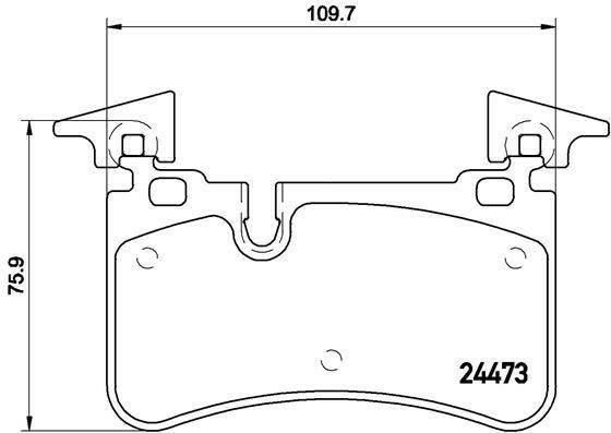 Brembo Bremsbeläge mit Ausgleichsgewichten hinten für Mercedes-Benz (P 50 113) Auto-Bremsanlagen