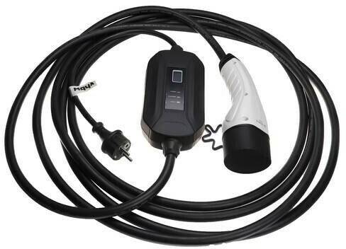 vhbw Ladekabel Typ 2 zu Typ F CEE 7/7 kompatibel mit Citroen AMI Elektroauto 1-phasig 16 A 3,5 kW 7 m Elektroauto-Ladekabel