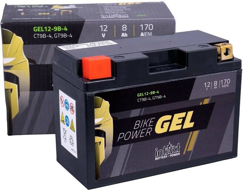 intAct Bike Power Gel 12V 8Ah (Gel12-9B-4) Motorradbatterien